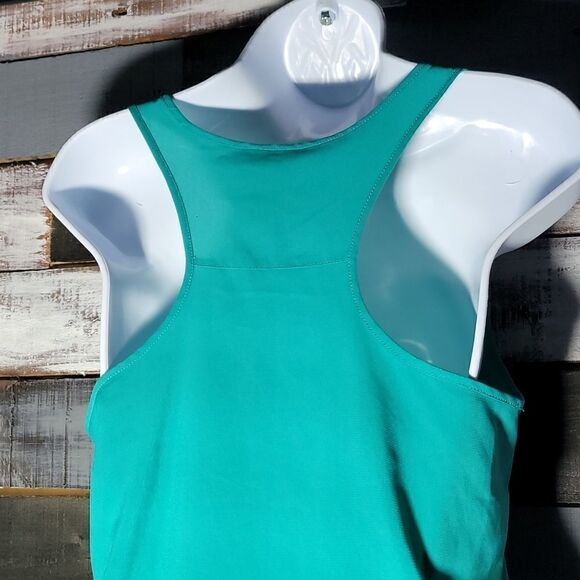 Turquoise Tank Top Sheer Size Small - Picture 6 of 9